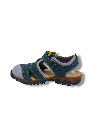 Arzen Bebe 351-25 Anatomik Cırtlı Erkek Çocuk Sandalet Yeşil Gri 31-36