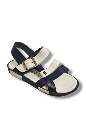 Şiringenç 1501-20 Anatomik Çirt Bant Erkek Çocuk Sandalet Lacivert Beyaz