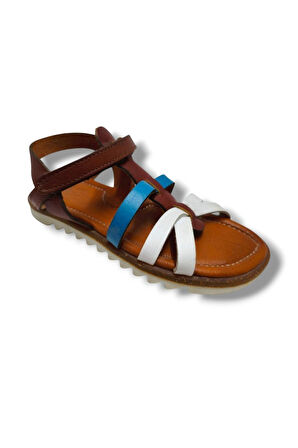 Bağcı 3015-20 Çapraz Şeritli Cırtlı Kız Çocuk Sandalet