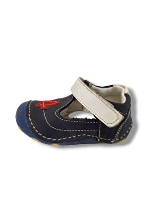 Pinky 3034-20 4 Numara Cırtlı Çocuk Ayakkabı Lacivert Beyaz 18-20