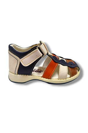 Şiringenç 3024-20 Dikişli Erkek Çocuk Sandalet Lacivert Kırmızı 18-20