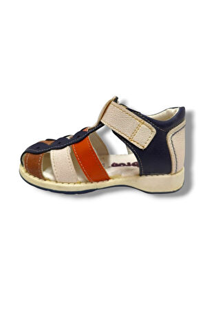 Şiringenç 3024-20 Dikişli Erkek Çocuk Sandalet Lacivert Kırmızı 18-20