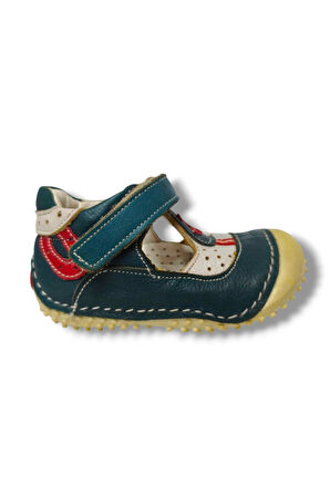 Toddler 3063-20 3 Numara Cırtlı Erkek Bebe Sandalet Yeşil Kırmızı 18-20