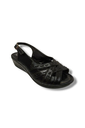 Hisaş 3127-20 Çapraz Desen Şeritli Kadın Sandalet