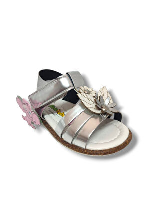 Şirinbebe 1608-20 Rugan Deri 3 Bant Çiçekli Kız Çocuk Sandalet 21-25