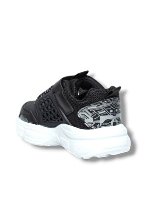 Alessio 019-26 Cilt Anatomik Filet Çocuk Sneaker Siyah Beyaz 31-35