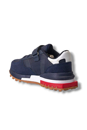 Tutinom 807-26 Anatomik Paraşüt Kumaş Çocuk Sneaker Lacivert Beyaz 31-35