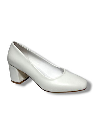 Cshoes 176-26 Cilt Deri Kare Topuklu Kadın Ayakkabı