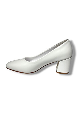 Cshoes 176-26 Cilt Deri Kare Topuklu Kadın Ayakkabı