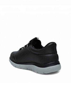 Best Of 2012-26 Baskı Deri Anatomik Slip On Erkek Sneaker Siyah-Buz