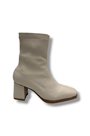 Kılınç 565-26 Cilt Deri Fermuarlı Kalın Topuk Kadın Bot