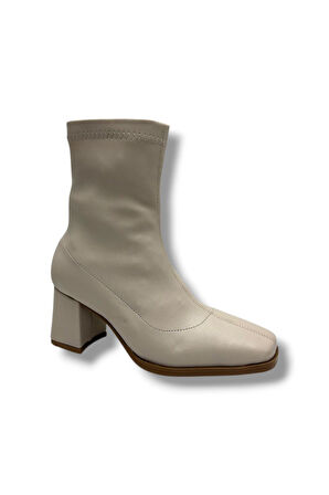 Kılınç 565-26 Cilt Deri Fermuarlı Kalın Topuk Kadın Bot