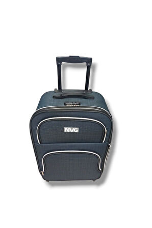 NVG 848-26 Havlu Kumaş 4 Teker Ekose Desen Orta Boy Valiz