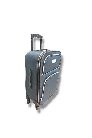 NVG 850-26 Havlu Kumaş 2 Teker Ekose Desen Büyük Boy Valiz