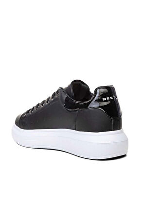 Best Of 150-26 Deri Anatomik Erkek Sneaker Siyah Beyaz