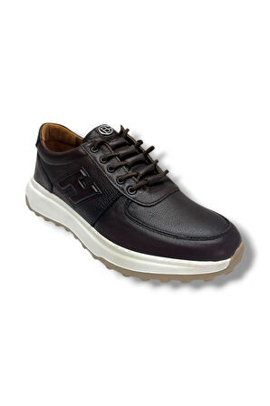 Lion Brothers 2006-26 Hakiki Deri Lastik Bağlı Anatomik Erkek Ayakkabı
