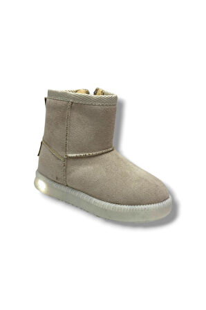 Arzen Bebe 630P-26 Süet Deri Işıklı Anatomik Kız Çocuk Bot 26-30