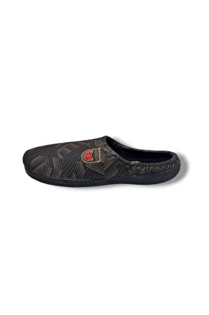 Gezer 16689-26 Çizgi Desenli Termal Erkek Ev Terlik