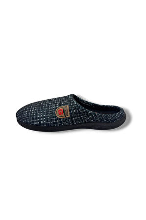 Gezer 16722-26 Nokta ve Çizgi Desenli Termal Erkek Ev Terlik