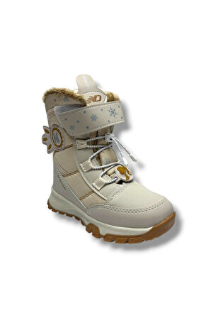 Ndrops 014-26 Deri Kürklü Paraşüt Kumaş Kız Çocuk Bot 31-35