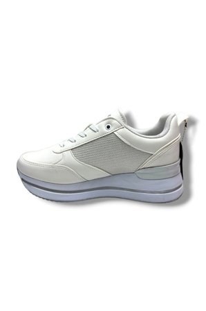 Wickers 2927-26 Cilt Deri Dolgu Topuklıu Anatomik Kadın Sneaker Beyaz Gri