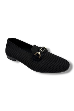 Ceylan Shoes 160-26 Triko Taşlı Toka Anatomik Kadın Babet
