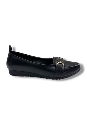 C-Shoes 3008-26 Cilt Taşlı V Toka Anatomik Kadın Babet