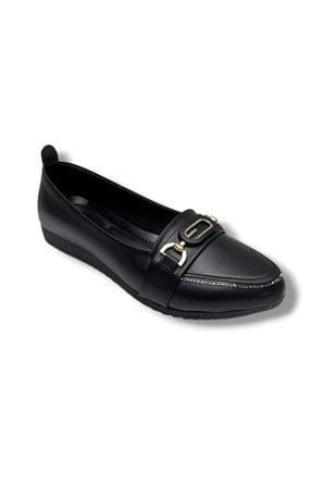 C-Shoes 3077-26 Cilt Taşlı Elips Toka Anatomik Kadın Babet
