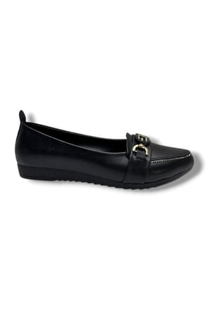 C-Shoes 3077-26 Cilt Taşlı Elips Toka Anatomik Kadın Babet