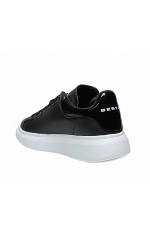 Best Of 150-26 Deri Anatomik Sneaker Siyah Beyaz 36-40