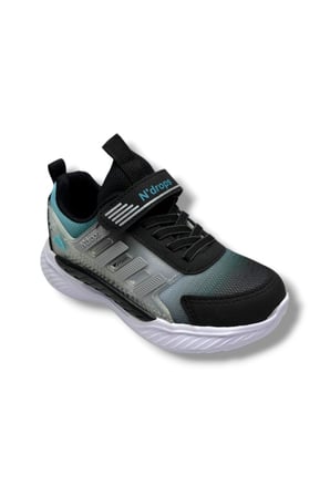 Ndrops 023-26 Anorak Anatomik Çocuk Sneaker Siyah Buz Turkuaz 31-35