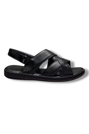 Cakgo 241-26 Hakiki Deri Ultra Soft Çapraz Bant Anatomik Erkek Sandalet