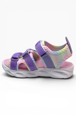 Arzen Bebe 230-26 3 Cırtlı Işıklı Anatomik Kız Çocuk Sandalet Lila Pembe 26-30