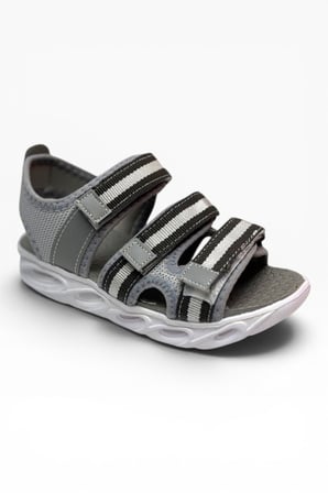 Arzen Bebe 231-26 3 Cırtlı Anatomik Çocuk Sandalet Gri Gümüş 31-35