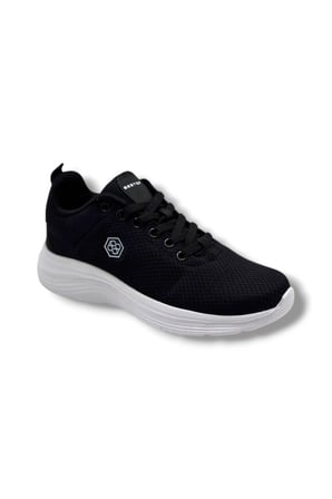 Best Of 21011-26 Anorak Anatomik Bağcıklı  Erkek Sneaker Siyah Beyaz