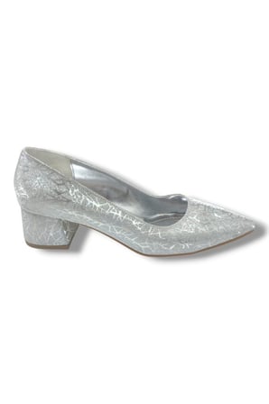 C-Shoes LH1000-26 Simli Aynalı Kalın Topuklu Kadın Ayakkabı(6cm) 41-42