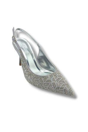 Desire 5011-26 Taşlı Mozaik Desenli İnce Topuk Kadın Stiletto 8,5cm