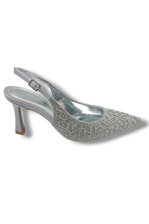 Desire 5011-26 Taşlı Mozaik Desenli İnce Topuk Kadın Stiletto 8,5cm