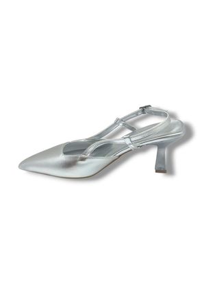 C-Shoes NB100-26 Parlak Metalik Deri İnce Kısa Topuklu Kadın Stiletto