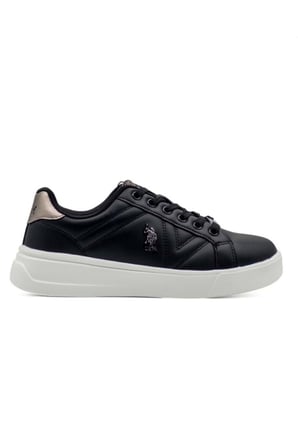 U.s Polo ASSN. Exxy 5FX Anatomik Kadın Sneaker Siyah Beyaz