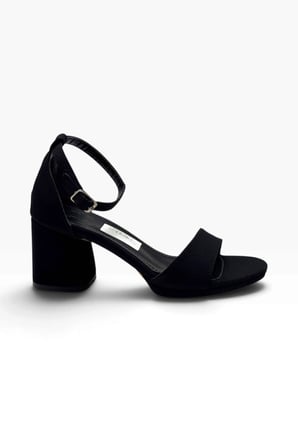 C-Shoes VM307-26 Saten Tek Bant Kalın Topuk Kadın Sandalet