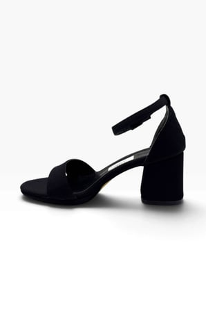 C-Shoes VM307-26 Saten Tek Bant Kalın Topuk Kadın Sandalet