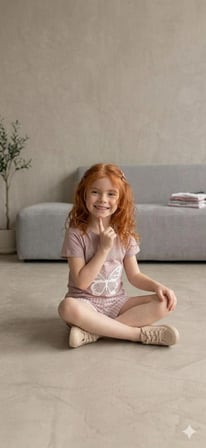 Kız Çocuk Yazlık Tişört Şort Takım Pamuklu Kelebek Baskılı Günlük Rahat İkili Takım 2-3-4-5-6-7-8-9 Yaş