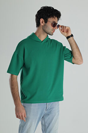 Kapüşonlu Fakir Kol T-Shirt