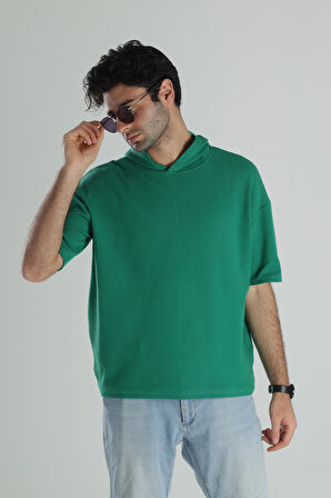 Kapüşonlu Fakir Kol T-Shirt
