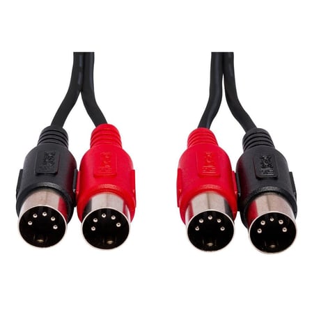 Hosa Çift 5-pin DIN (M) - 5-pin DIN (M) MIDI Kablosu 1 m (MID-201)