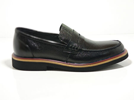 Cem Pekşen Blackheart 201 Siyah Deri Erkek Günlük Casual Ayakkabı