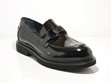 Cem Pekşen Blackheart 2545 Siyah Rugan Deri Erkek Günlük Casual Ayakkabı