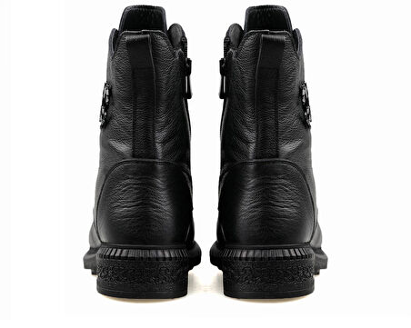 Castleblack 20912-1 Siyah Kadın Kışlık Deri Bot