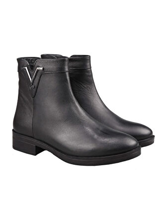 Castleblack 21893-1 Siyah Kadın Kışlık Deri Bot